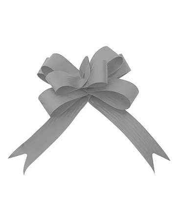 Matte Pull Bows 19mm X 100 Pieces Silver - Bee Dee