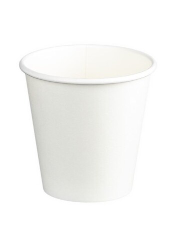 Single Wall PE Paper Hot Cups - White, 4oz, 120ml  - Matthews