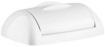 Plastic Rectangle Bin 8L Sanitary Lid - White, Sanitary Design - Matthews