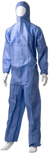 SMS Coverall Type 5/6 - Blue, 4XL, 50gsm *Breathable Coverall - Matthews