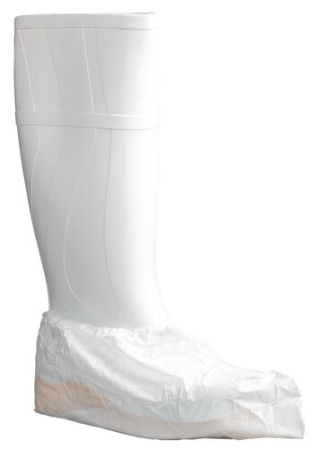 Laminated CPE Shoe Covers - White, 200mm x 400mm *Double Sole* - Matthews