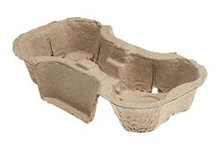 Cardboard Cup Holders - Brown, 2 Cup Capacity - Matthews