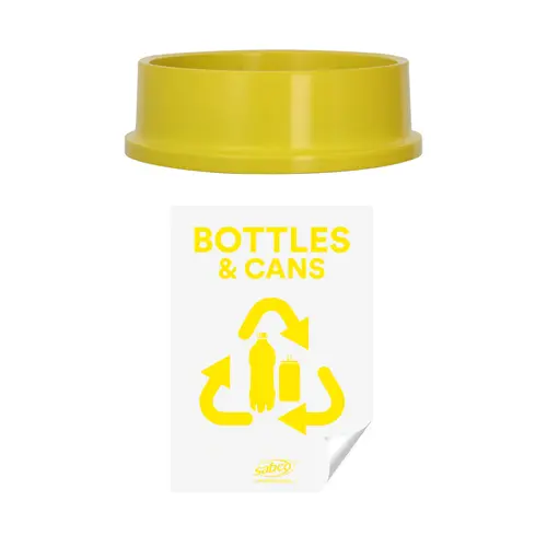 Sabco Recycling Lid Yellow - Bottles & Cans