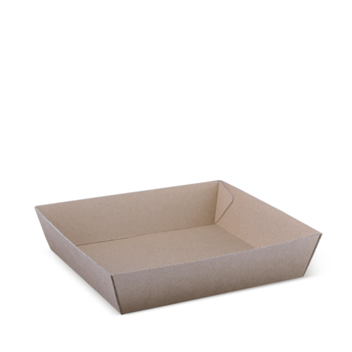 Endura Food Tray #2 Brown 178 x 178 x 45 - Detpak