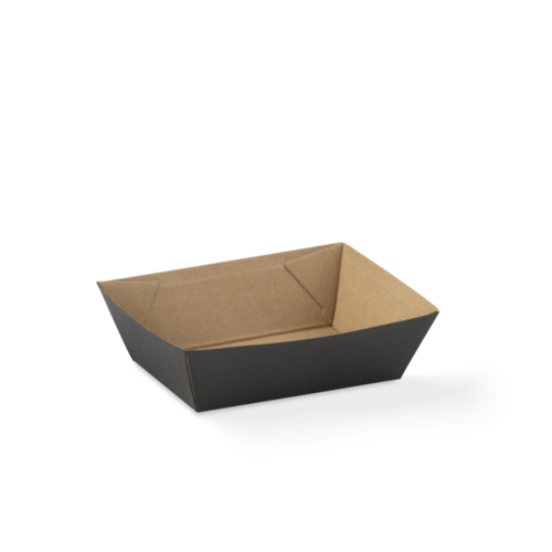 Endura Food Tray #1 Black Black 131 x 91 x 50 - Detpak