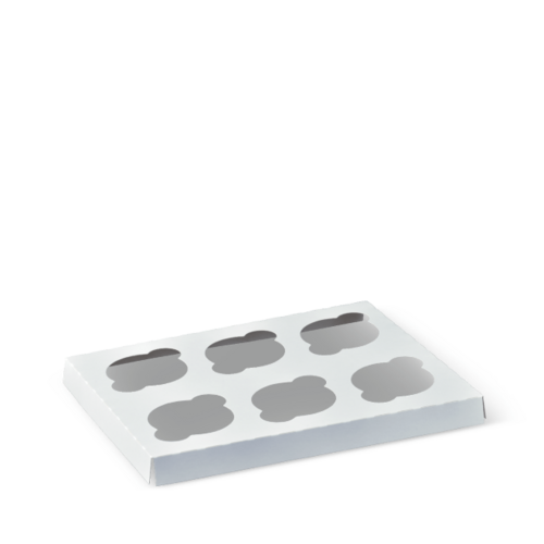 6 Cupcake Insert (Fits Q746s0001) White 290 x 236 - Detpak
