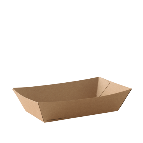 Go #4 Large Food Tray Brown 170 x 96 x 55 - Detpak