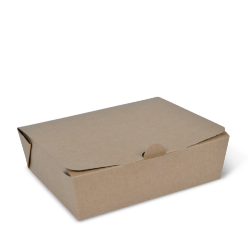 Large Takeaway Box (1000ml) Brown 157 x 125 x 49 - Detpak