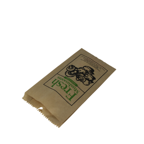 Strung 'Fresh Mushrooms' Mushroom Bag Brown 269 x 163x 80 - Detpak